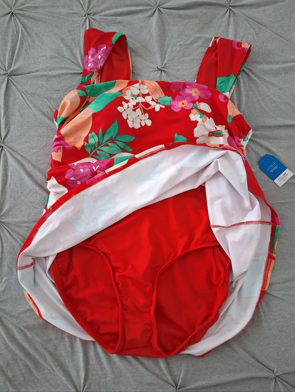 NWT Land's END SZ 16P Swimming One Piece Bathing Suit Dress Floral